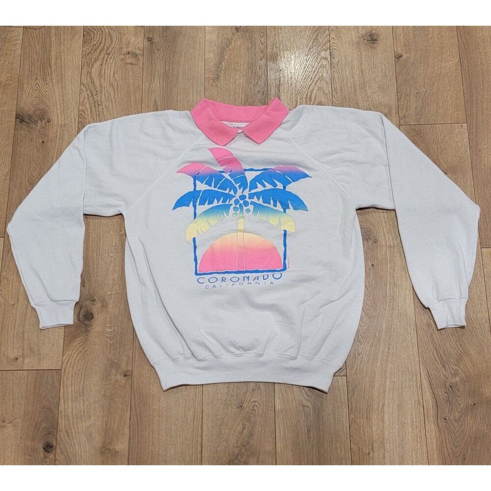 Vintage Coronado California Pullover Collared Sweater Size XL